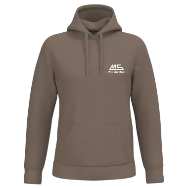 Sweat Capuche Marron MS Pétanque - 280g/m²